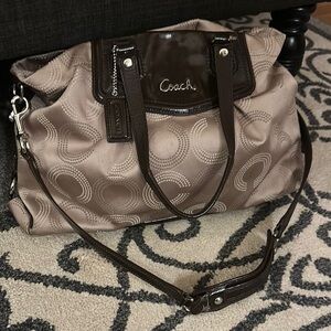 Coach Ashley Bag in Brown and Cream